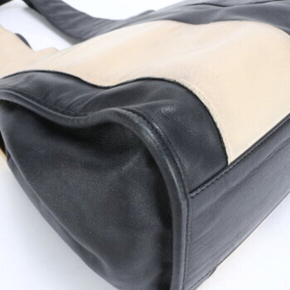 Chloe beach bag leather Shoulder Bag tote black - Picture 10 of 14